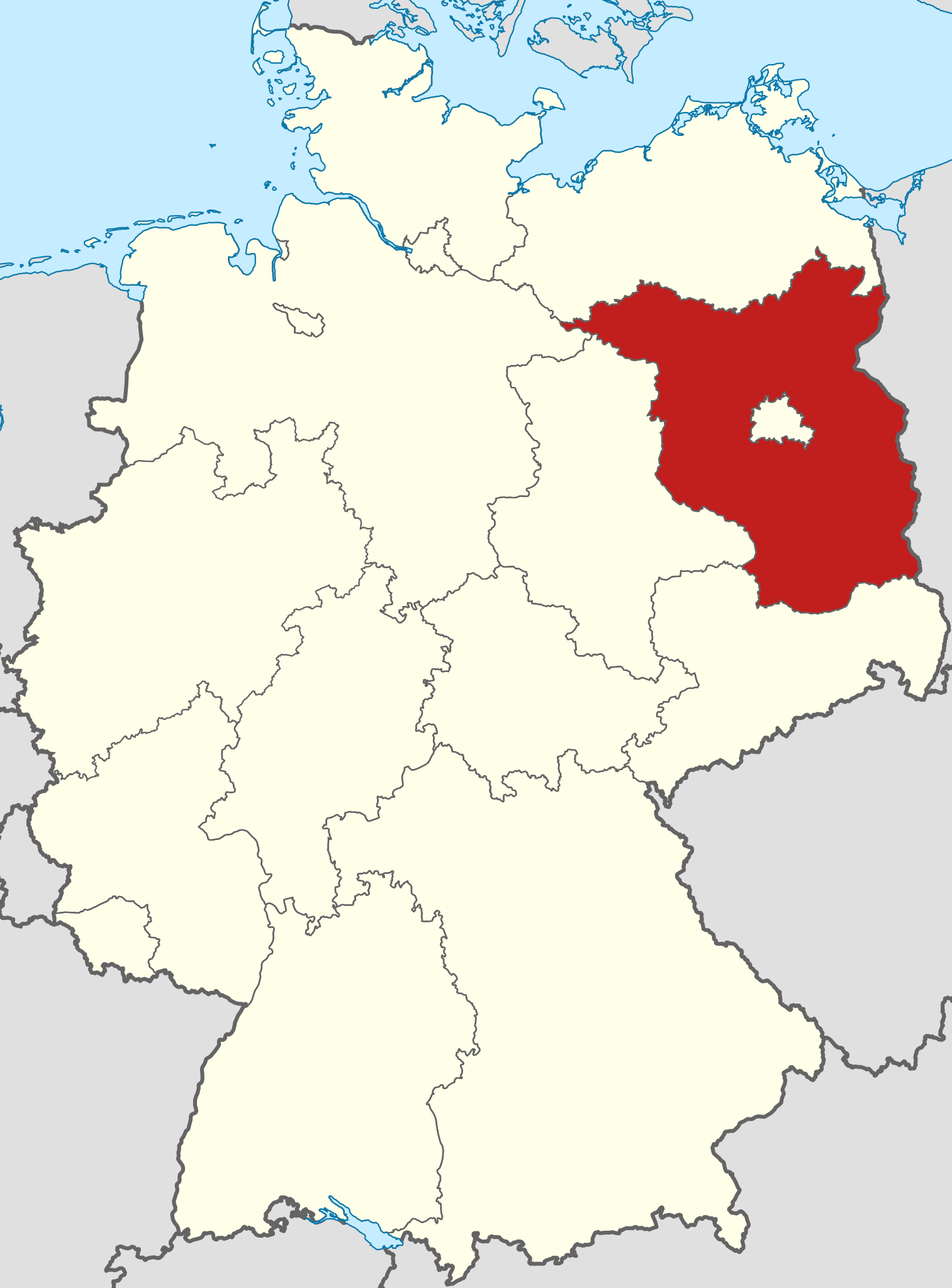 Bild - Karte Brandenburg